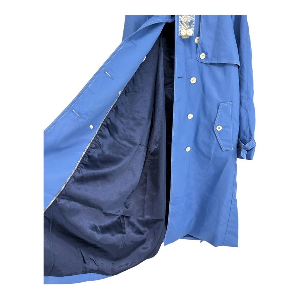J Crew Belted Women’s Trench Coat French (WEDGEWOOD) Blue Mid Length CD420 $298 - Picture 13 of 15